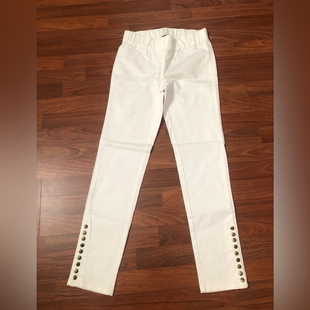 Soft Surroundings Colorful Metro White Leggings Ankle Pants NWOT